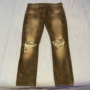 PRPS Distressed Slim Fit Jeans Black